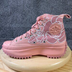 Converse Run Star Hike Shoe Womens Size 8.5 Pink High Top Chuck Taylor Sneakers